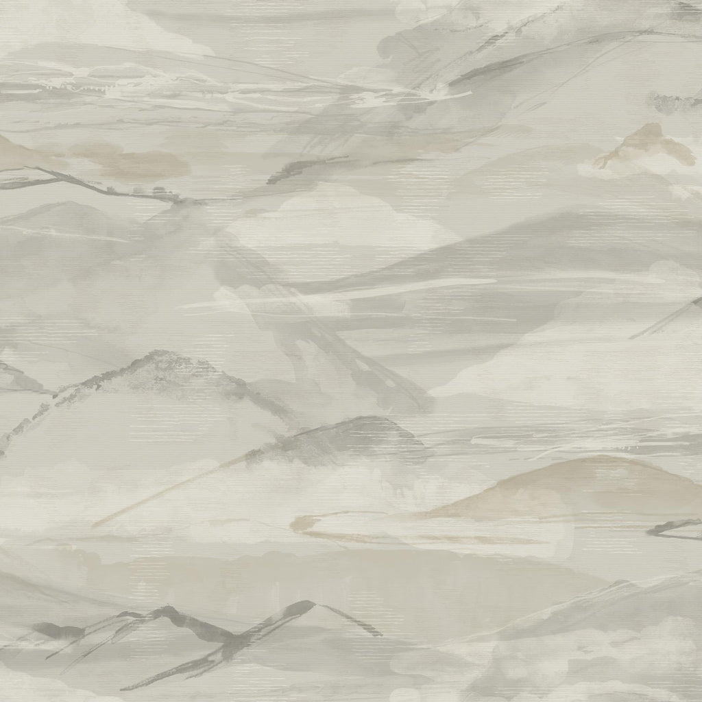 Brewster Home Fashions Bozeman Mountains Grey Wallpaper