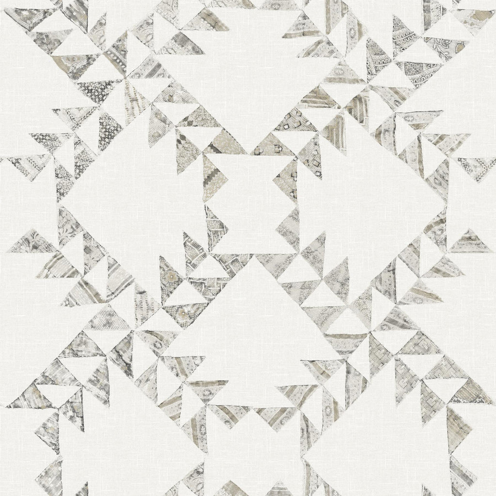 Brewster Home Fashions Scrap Quilt Grey Wallpaper