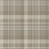 Brewster Home Fashions Chesapeake Yellowstone Dutton Plaid Light Brown Wallpaper