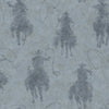 Brewster Home Fashions Chesapeake Yellowstone Stockman Silhouette Blue Wallpaper