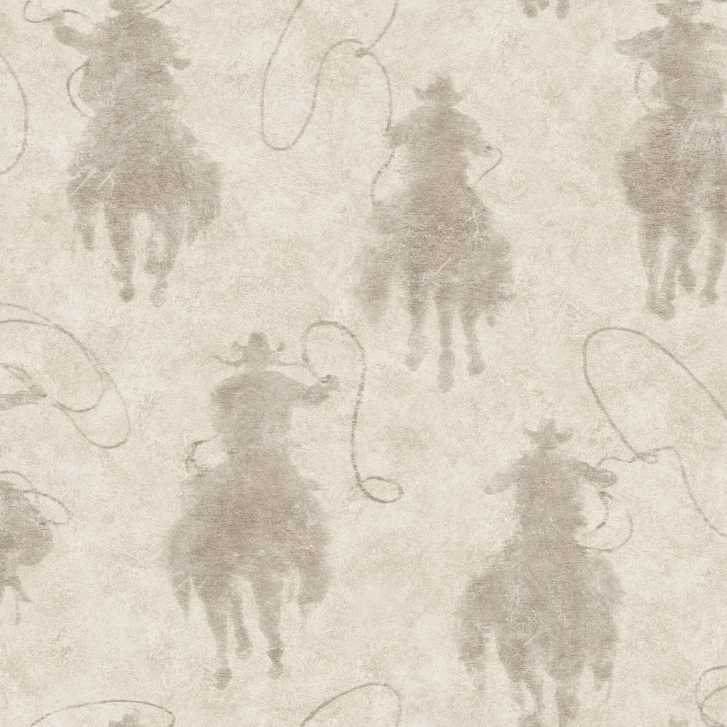 Brewster Home Fashions Stockman Silhouette Light Grey Wallpaper