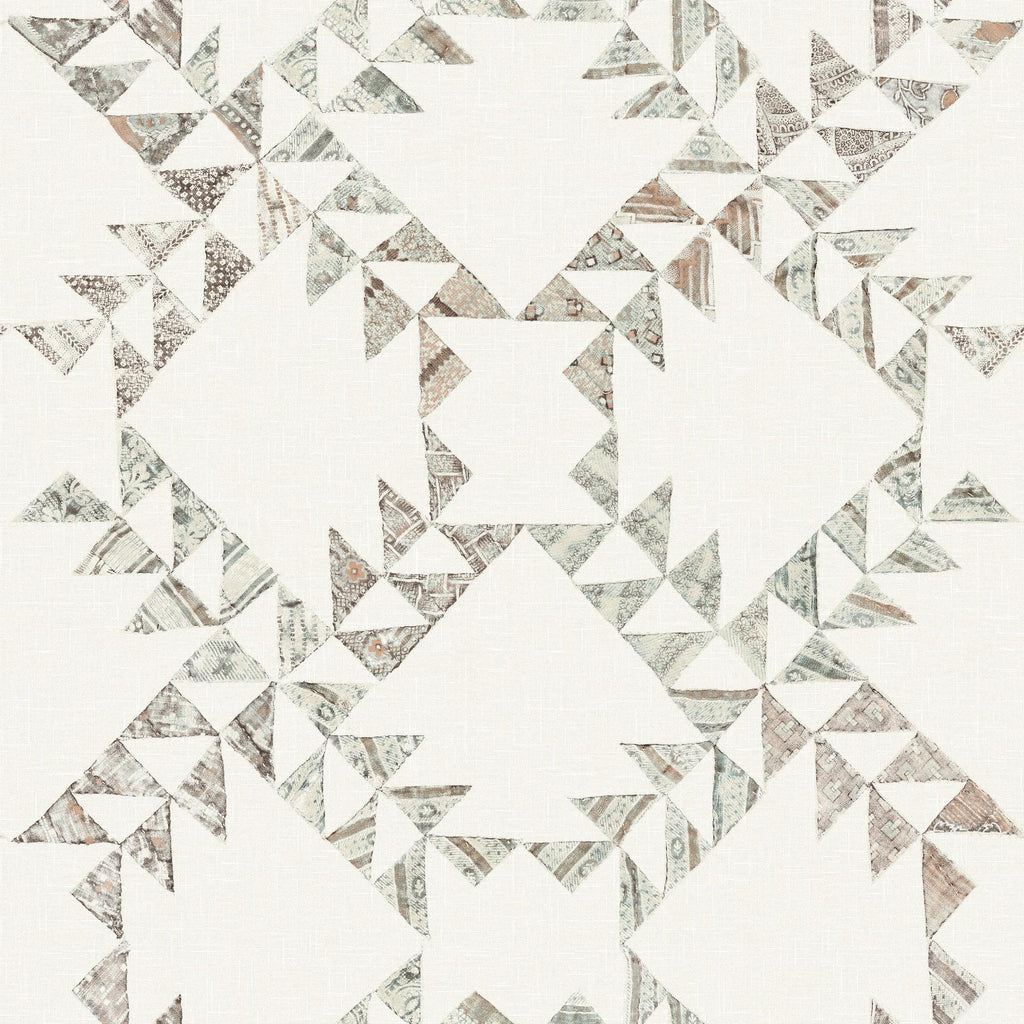 Brewster Home Fashions Scrap Quilt Light Brown Wallpaper