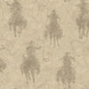 Brewster Home Fashions Chesapeake Yellowstone Stockman Silhouette Khaki Wallpaper