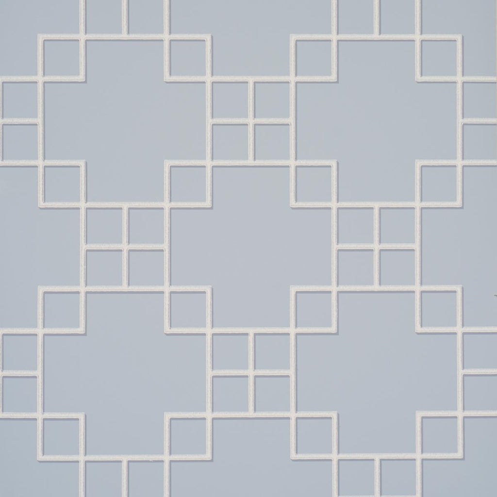 Schumacher Georgette Trellis Light Blue Wallpaper