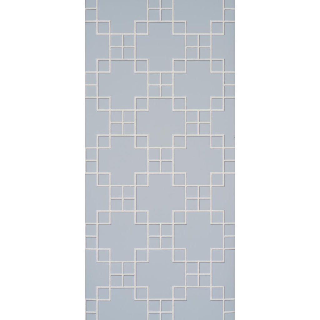 Schumacher Georgette Trellis Light Blue Wallpaper