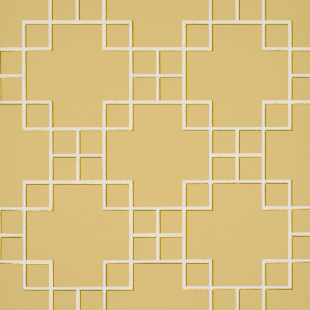 Schumacher Georgette Trellis Buttercup Wallpaper