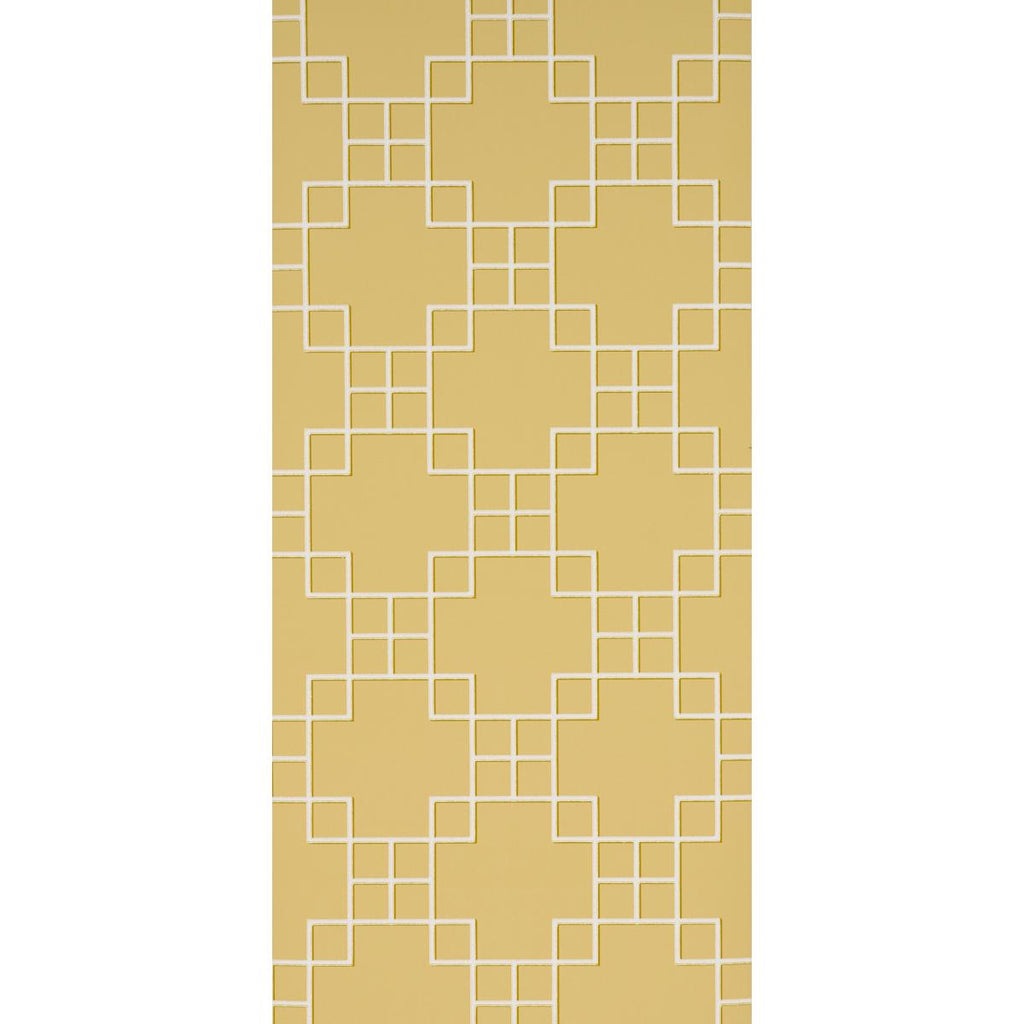 Schumacher Georgette Trellis Buttercup Wallpaper