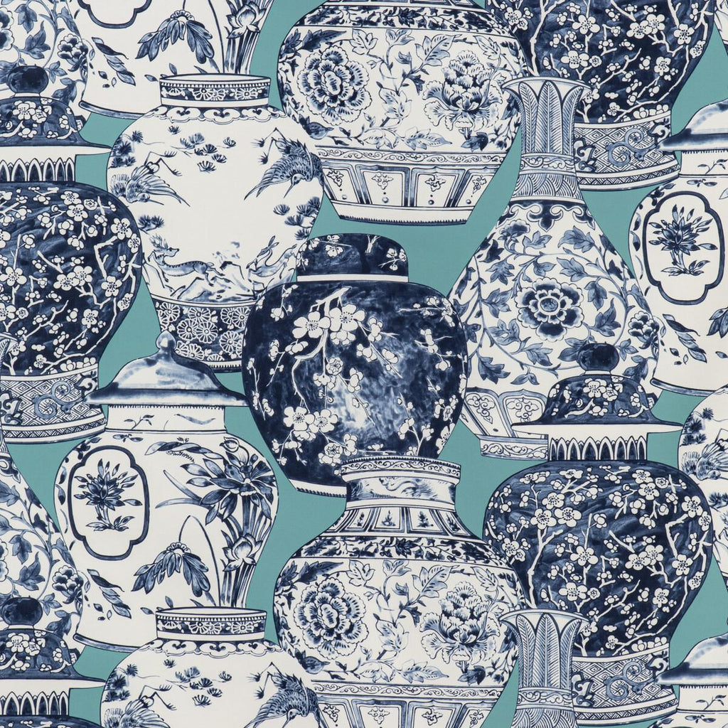 Lee Jofa PANDAN PRINT AQUA/BLUE Fabric