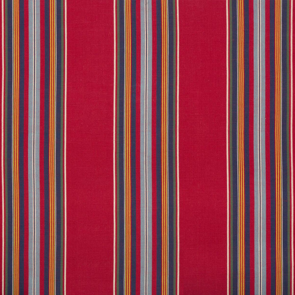 Brunschwig & Fils VERDON STRIPE RED/NAVY Upholstery Fabric