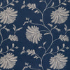 Brunschwig & Fils Maelle Emb Navy Drapery Fabric