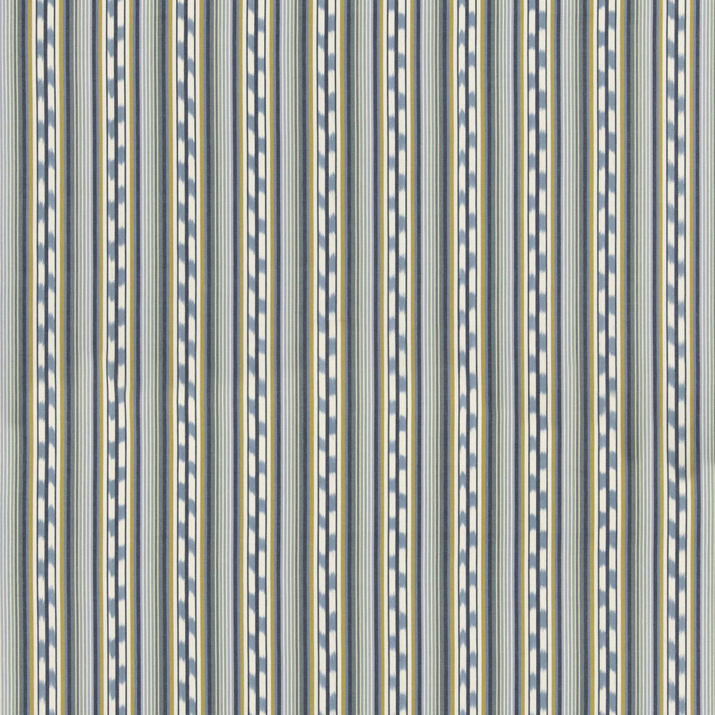 G P & J Baker HALKI STRIPE TEAL/OCHRE Fabric