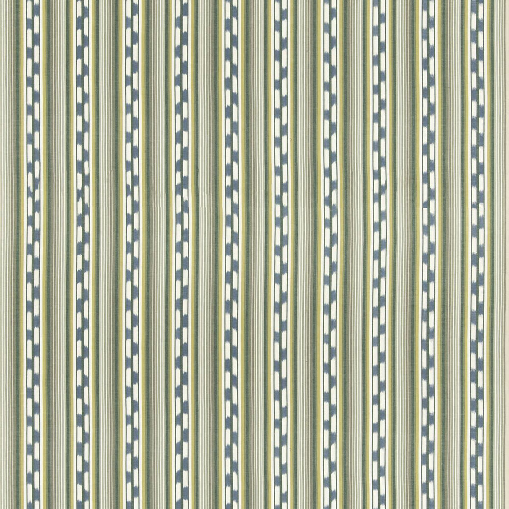 G P & J Baker HALKI STRIPE EMERALD/BLUE Fabric