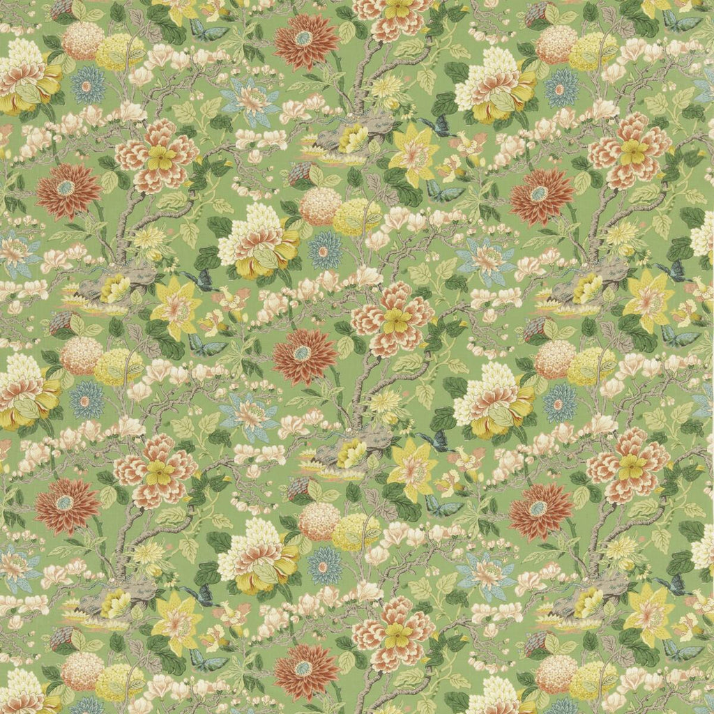 G P & J Baker LITTLE MAGNOLIA EMERALD Fabric