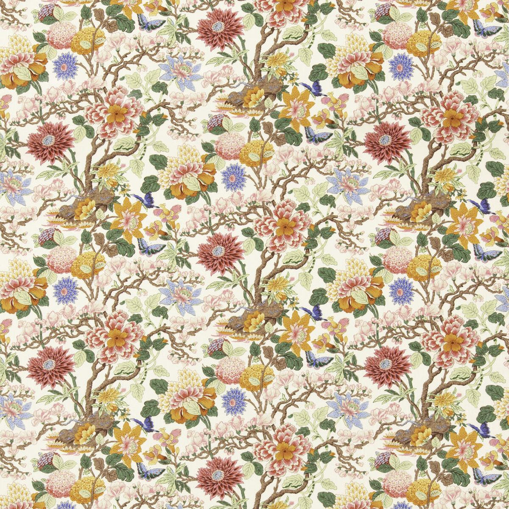 G P & J Baker LITTLE MAGNOLIA PINK/ORANGE Fabric