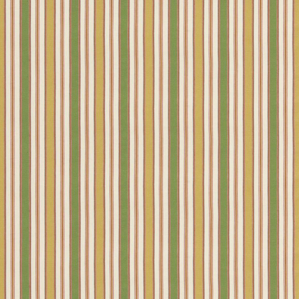 G P & J Baker MELBOURNE STRIPE EMERALD/YELLOW Fabric