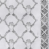 Brunschwig & Fils Frog Treillage On Vinyl Black & White Wallpaper