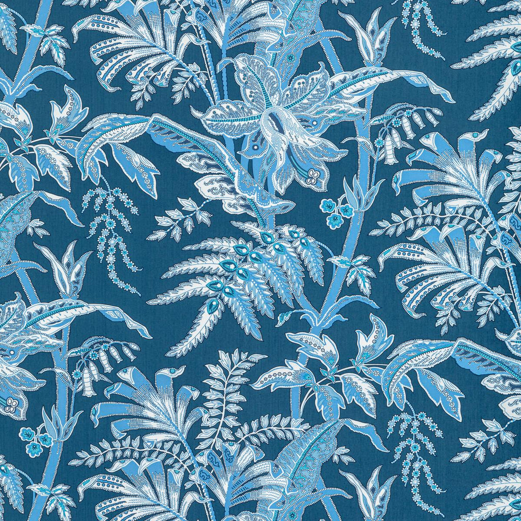 Brunschwig & Fils SEYCHELLES COTTON PRINT NAVY Fabric