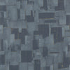 Threads Cubist Indigo Wallpaper