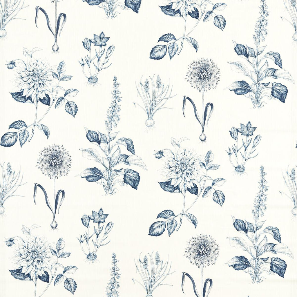 Clarke & Clarke ROSERAIE MIDNIGHT Fabric