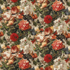 Mulberry Floral Pompadour Spice Fabric