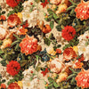 Mulberry Floral Pompadour Velvet Spice Fabric