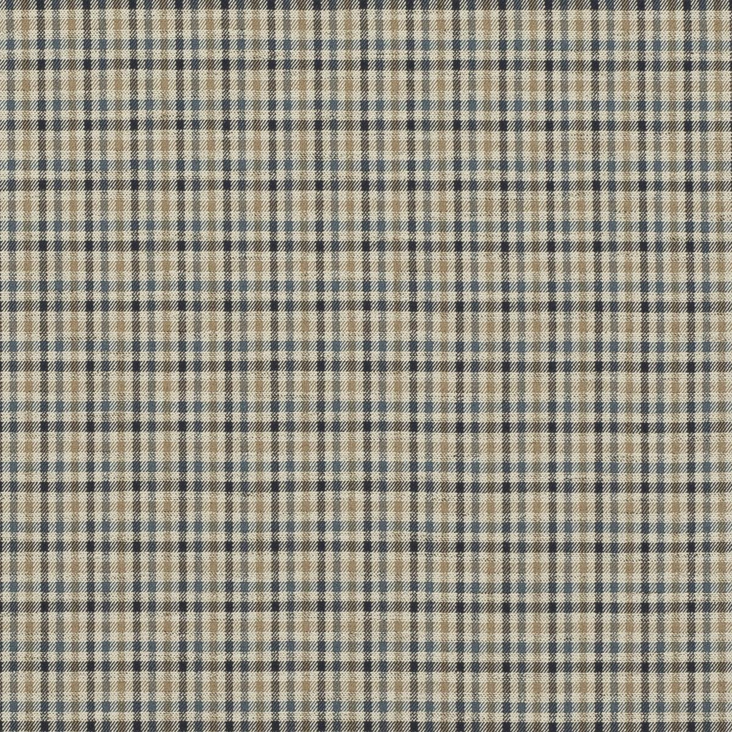 Mulberry BABINGTON CHECK INDIGO Upholstery Fabric