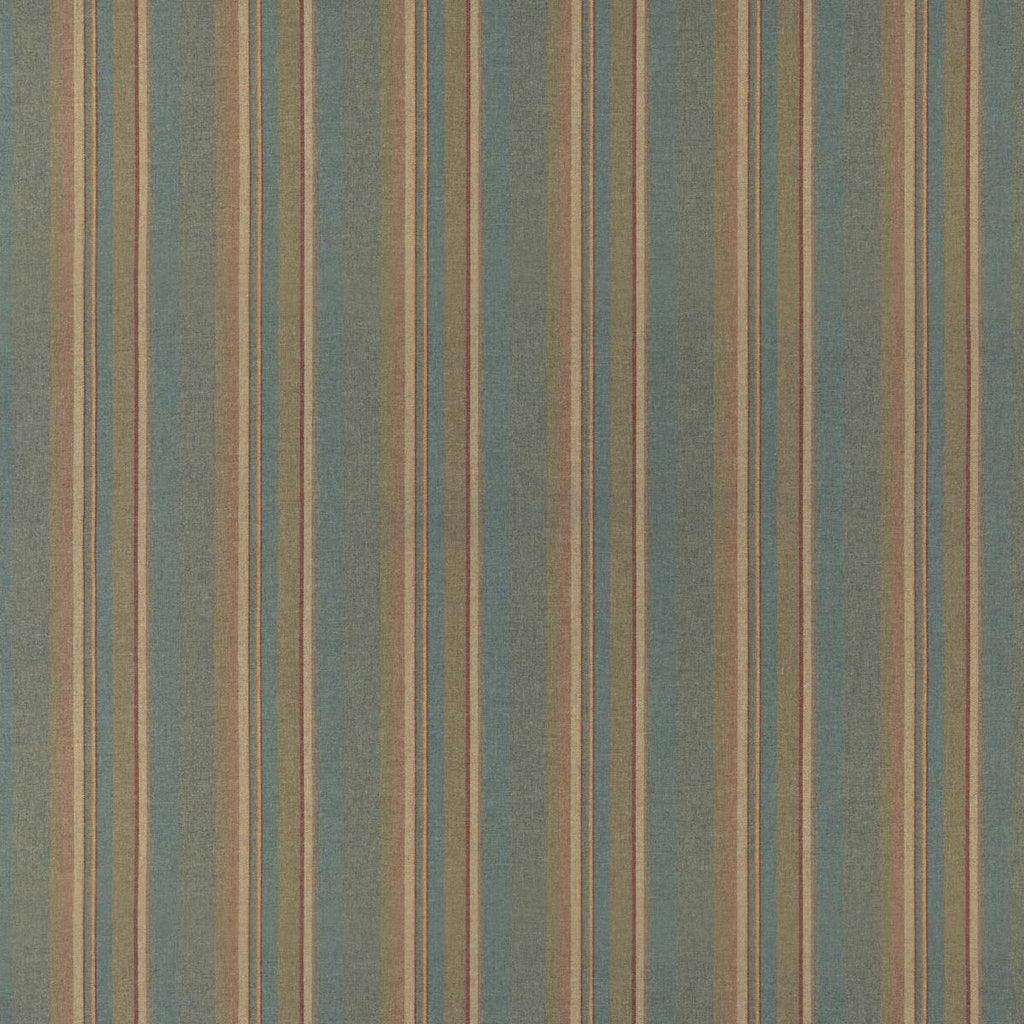 Mulberry LINDISFARNE STRIPE TEAL Fabric