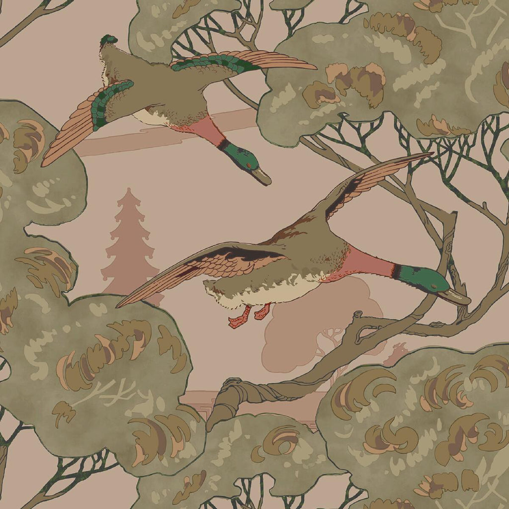 Mulberry GRAND FLYING DUCKS PLASTER Wallpaper