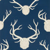 Lee Jofa Antlers Paper Navy Wallpaper