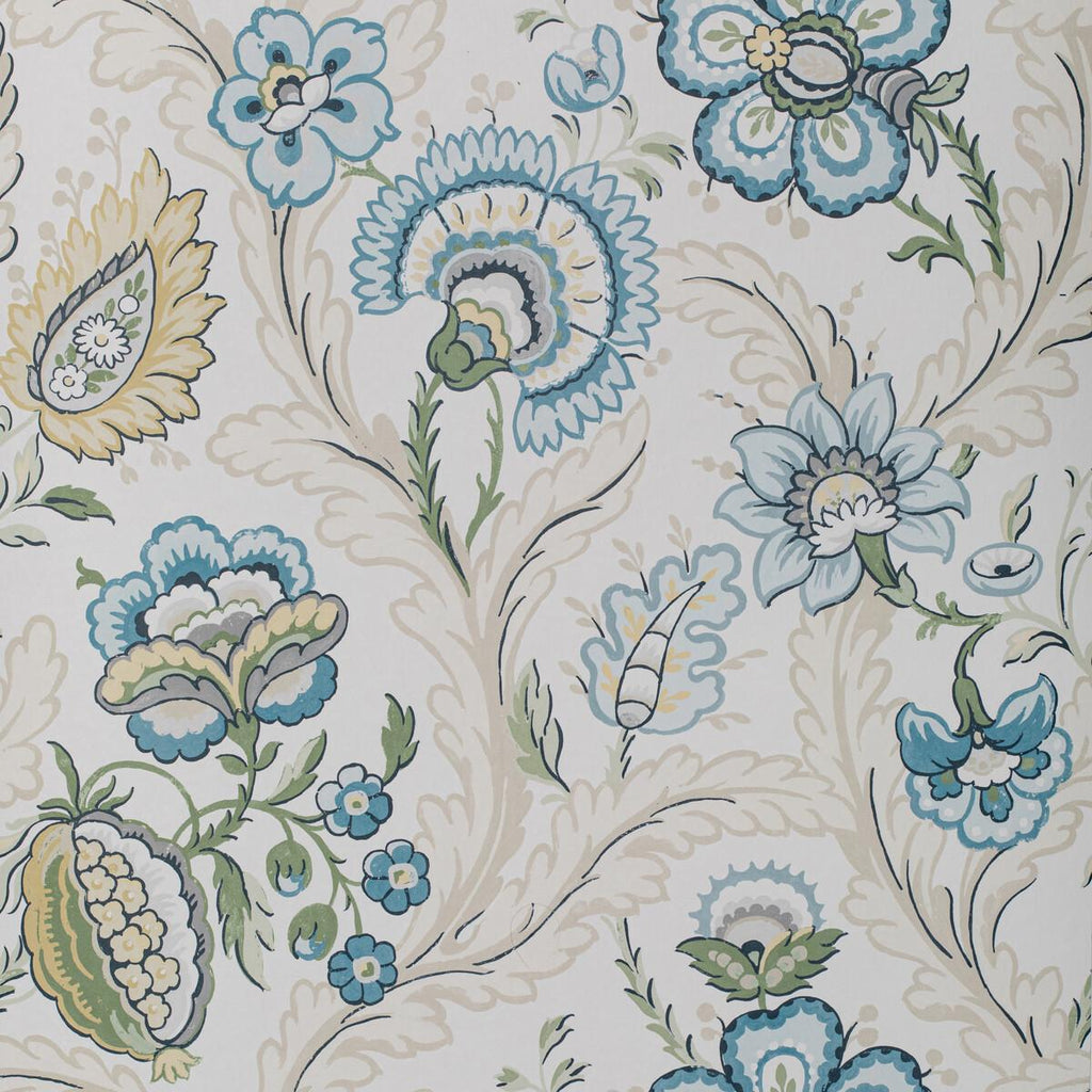 Lee Jofa WIMBERLY PAPER BLUE/SPRING Wallpaper