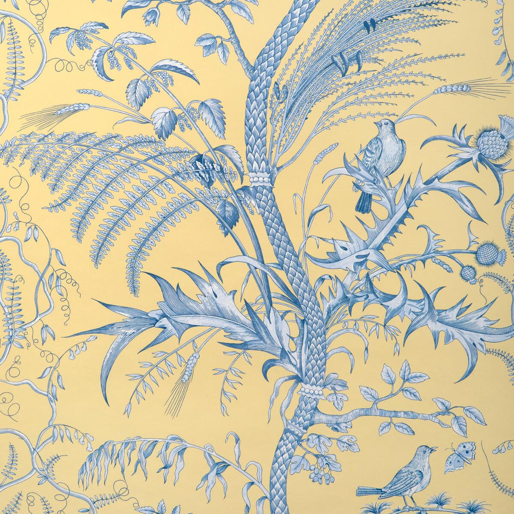 Brunschwig & Fils BIRD AND THISTLE II SUN Wallpaper