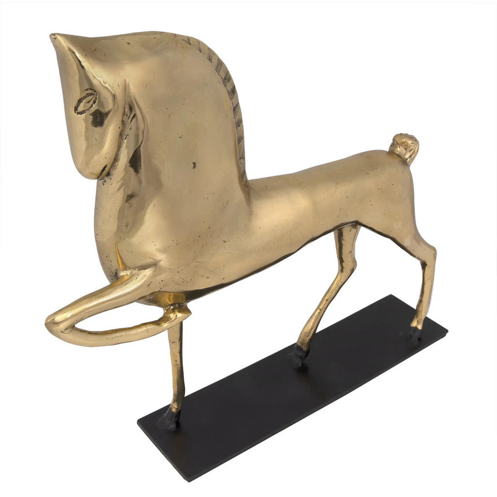 NOIR Horse On Stand Brass