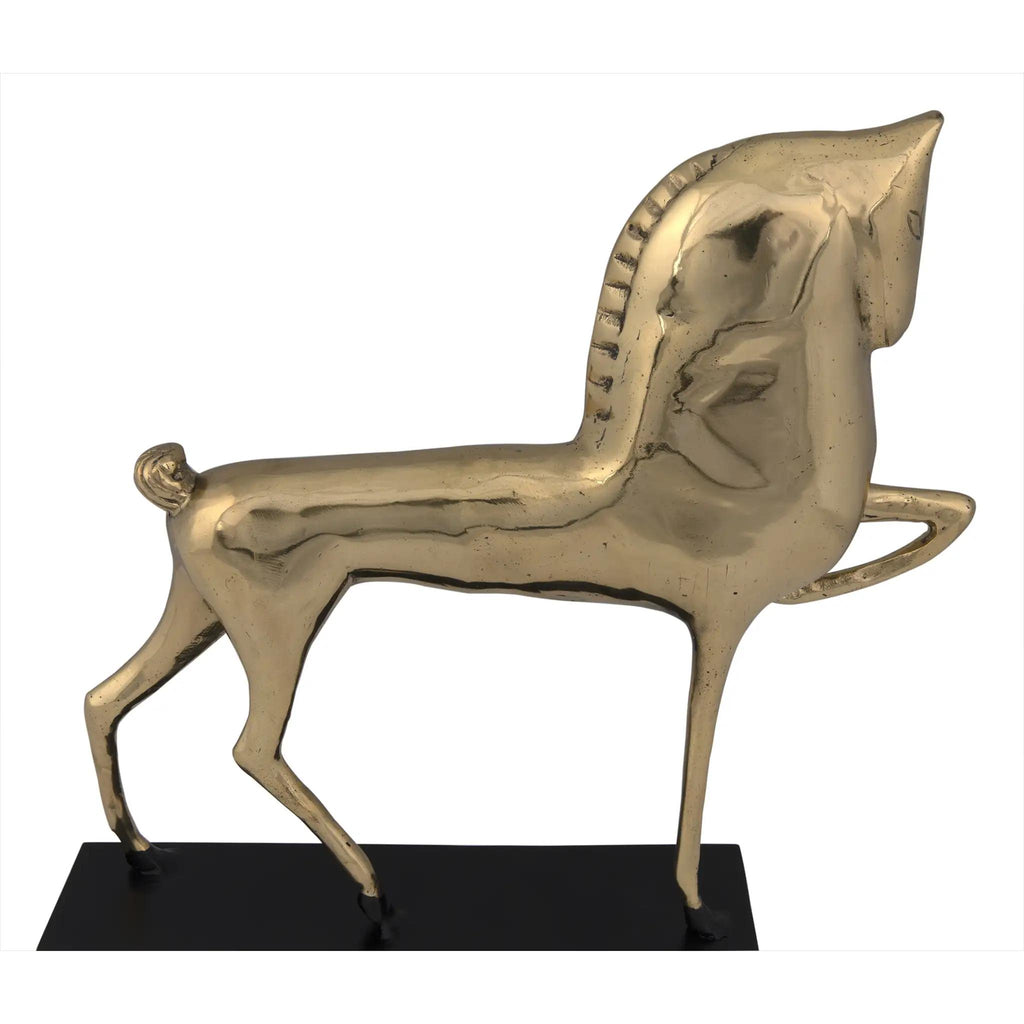 NOIR Horse On Stand Brass