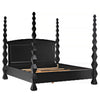 Noir Brancusi Bed Eastern King Hand Rubbed Black