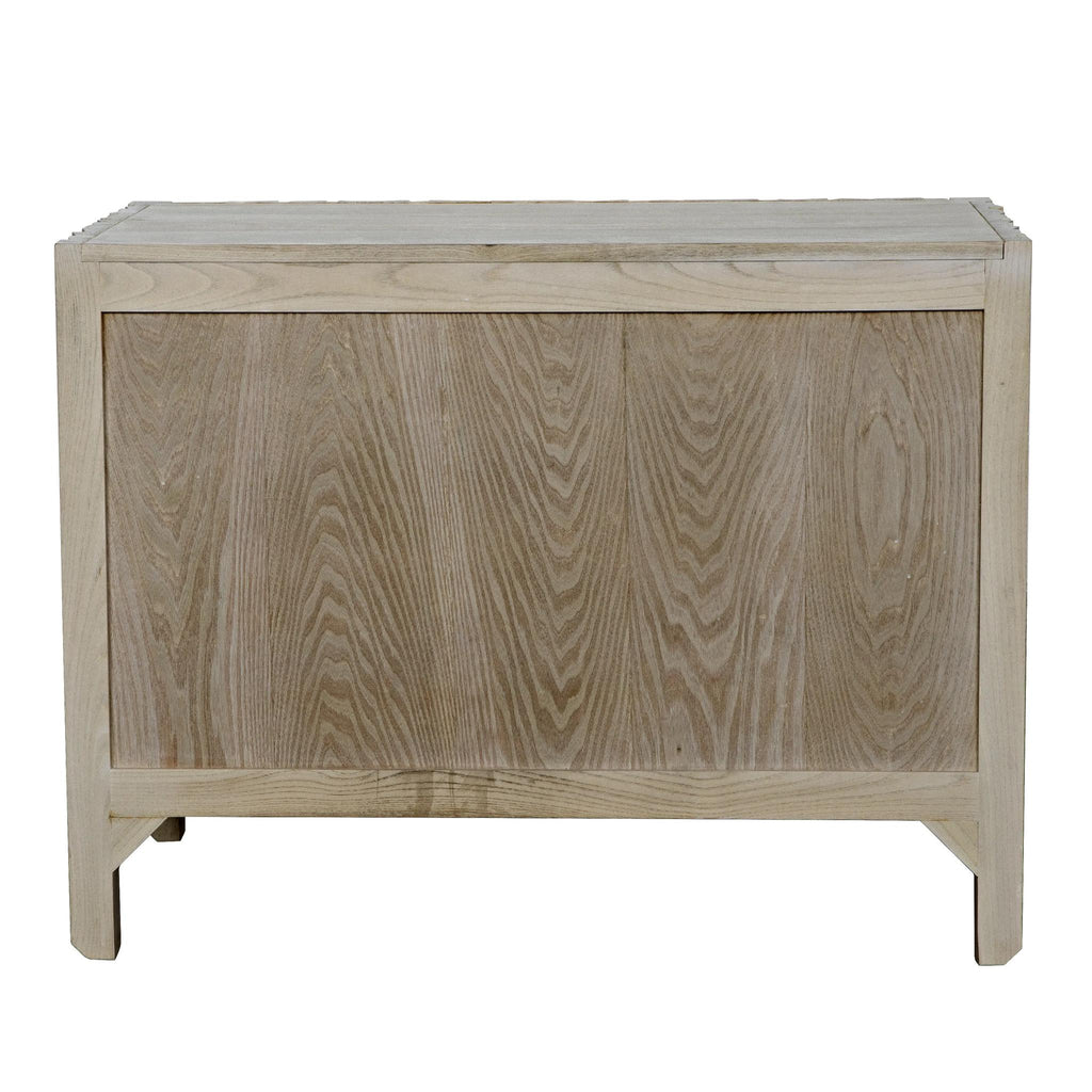 NOIR Desdemona 3 Drawer Chest Bleached Elm