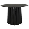 Noir Column Dining Table Black Steel