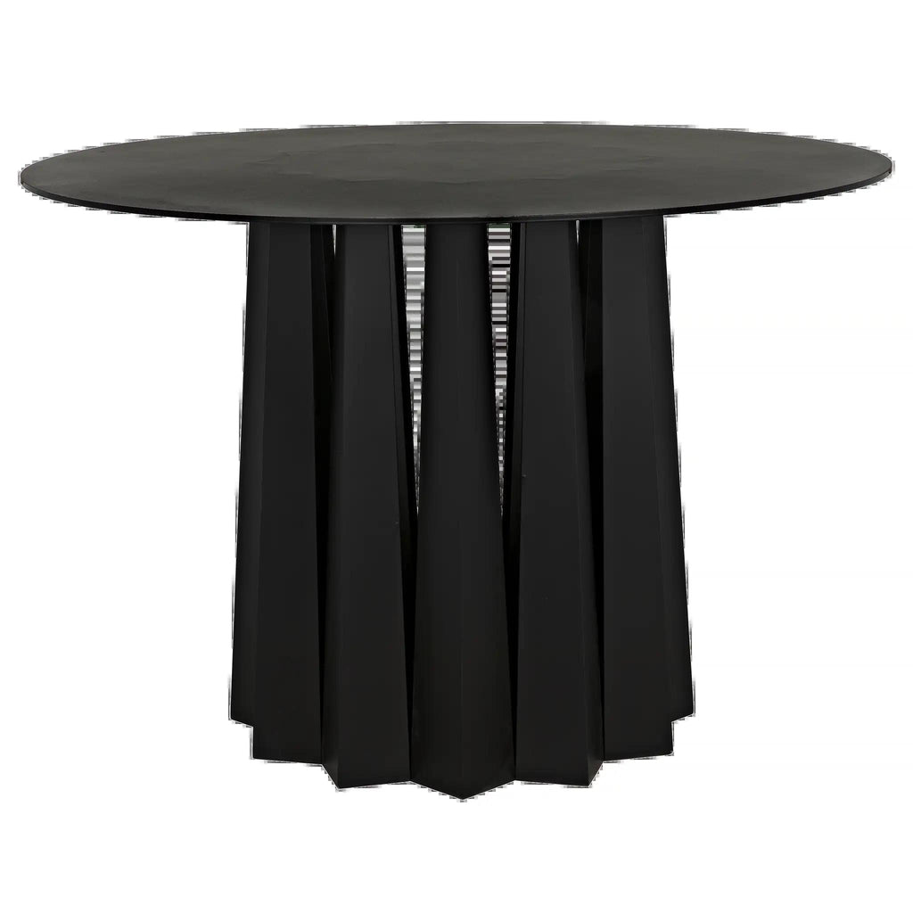 NOIR Column Dining Table Black Steel