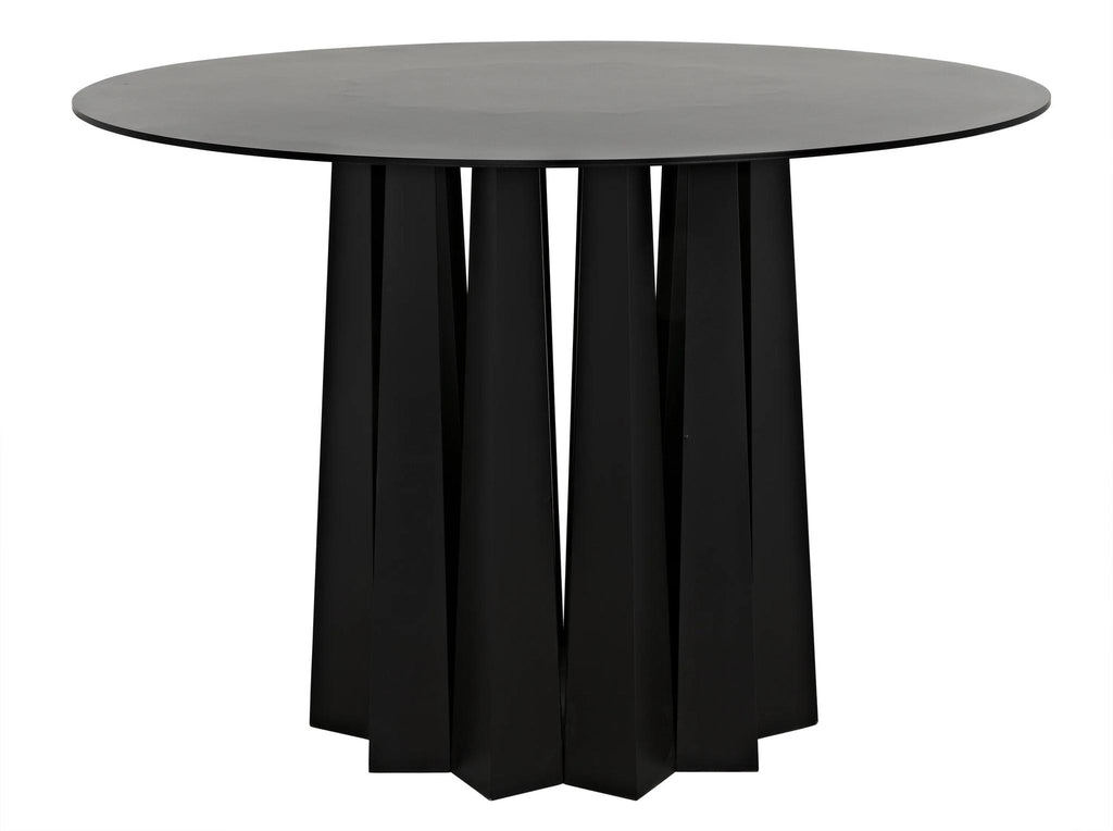 NOIR Column Dining Table Black Steel