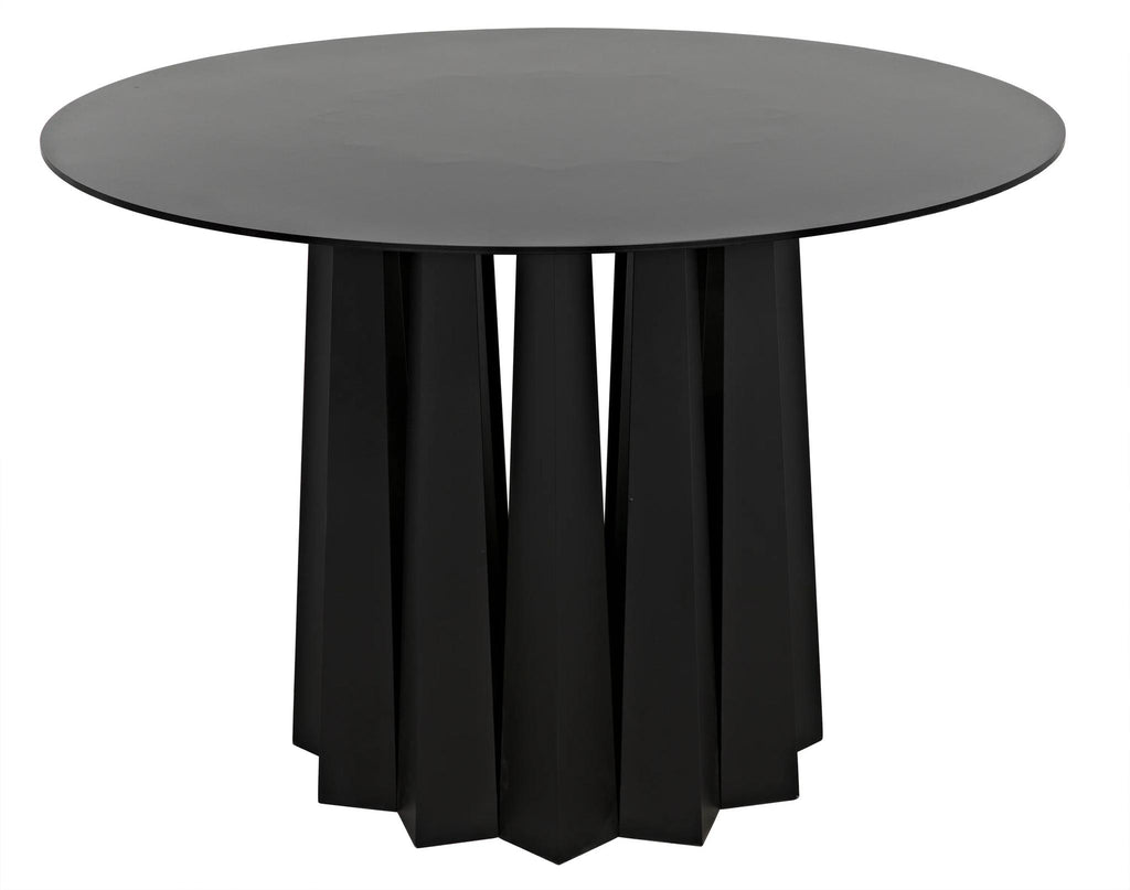 NOIR Column Dining Table Black Steel