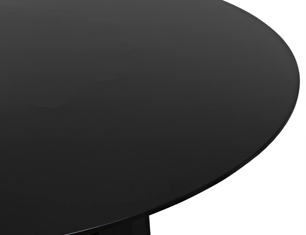 NOIR Column Dining Table Black Steel