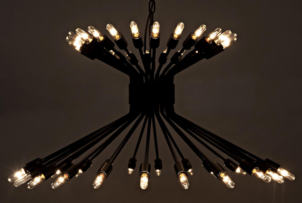 NOIR Mancini Chandelier Black Steel