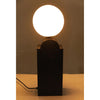 Noir Kate Table Lamp Black Metal With Antique Brass Accent