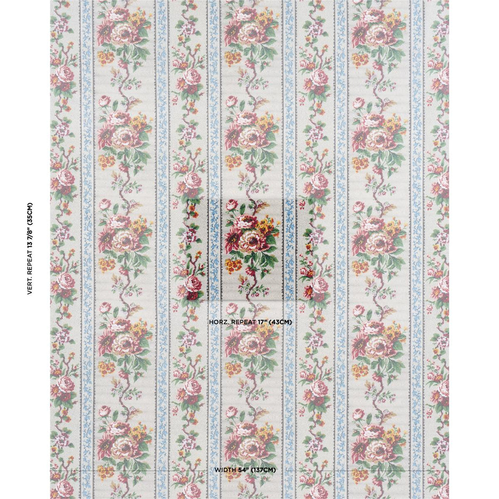 Schumacher Elizabeth Chintz Rose Fabric