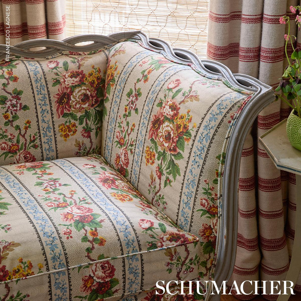 Schumacher Elizabeth Chintz Rose Fabric