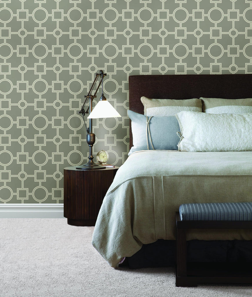 A-Street Prints Symetrie 2625-21810 Taupe Wallpaper