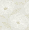 A-Street Prints Daylight Flowers Dove Wallpaper