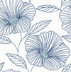 A-Street Prints Daylight Flowers Blue Wallpaper