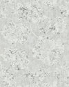 A-Street Prints Grey Resource Flowers Platinum Wallpaper