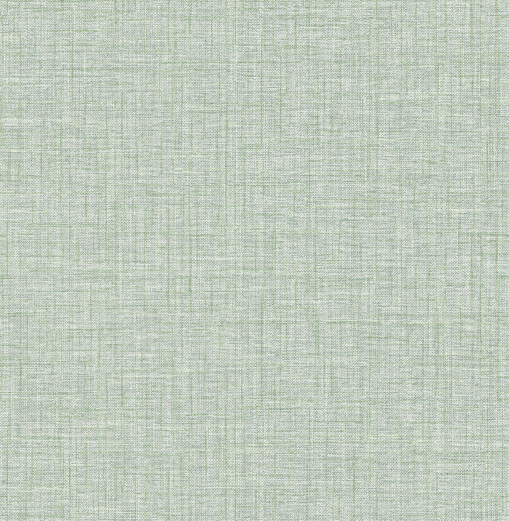 A-Street Prints Ingrid Fabric Textures Green Wallpaper