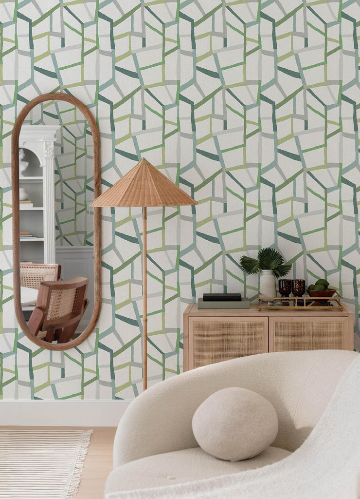 A-Street Prints Whimsy Tate Green Wallpaper